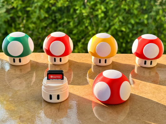 Mario mushroom Nintendo switch game holder
