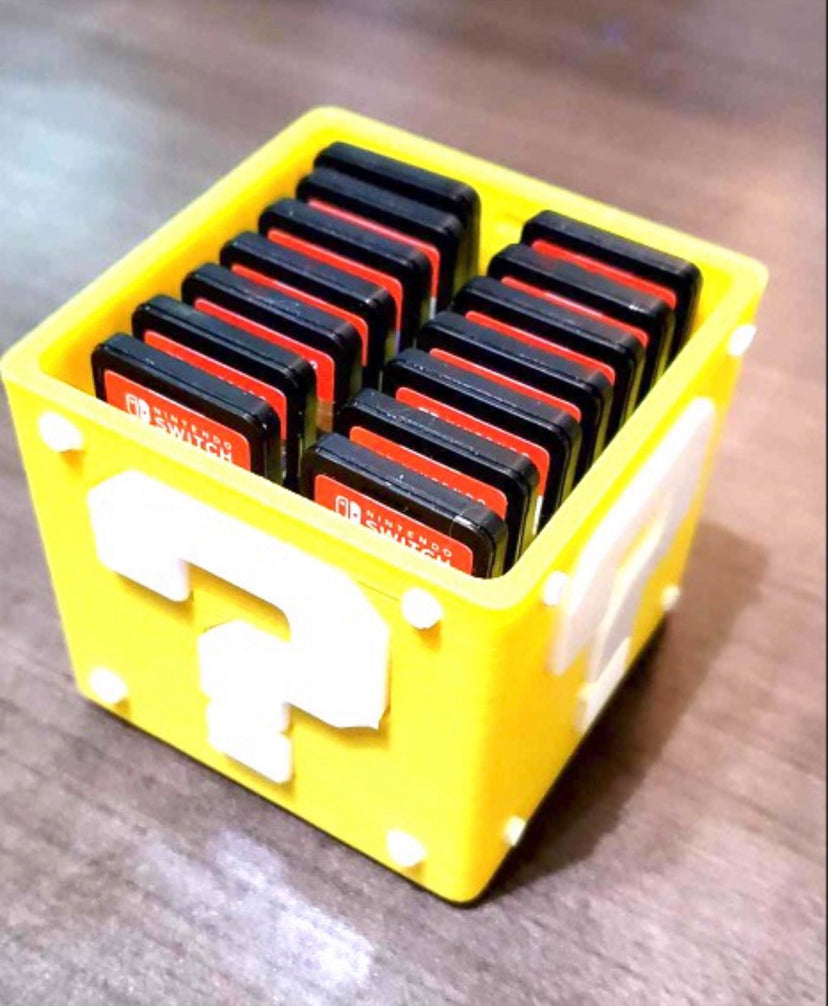 Mario block switch game holder
